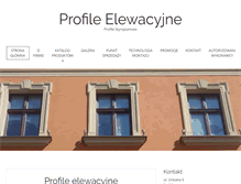 Tablet Screenshot of profile-elewacyjne.eu